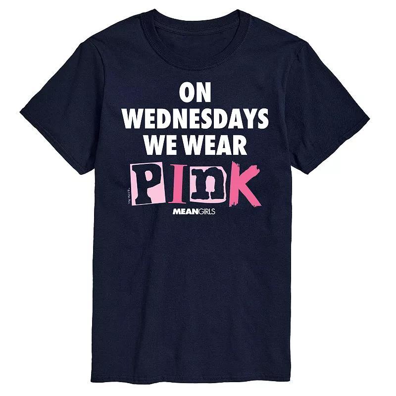 Mens Mean Girls Wednesdays We Wear Pink Graphic Tee Product Image