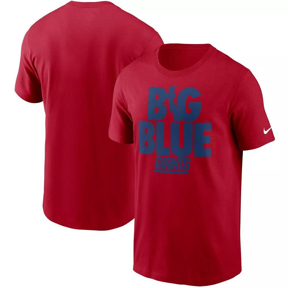 Men's Nike Red New York Giants Hometown Collection Big Blue T-Shirt, Size: Large Product Image