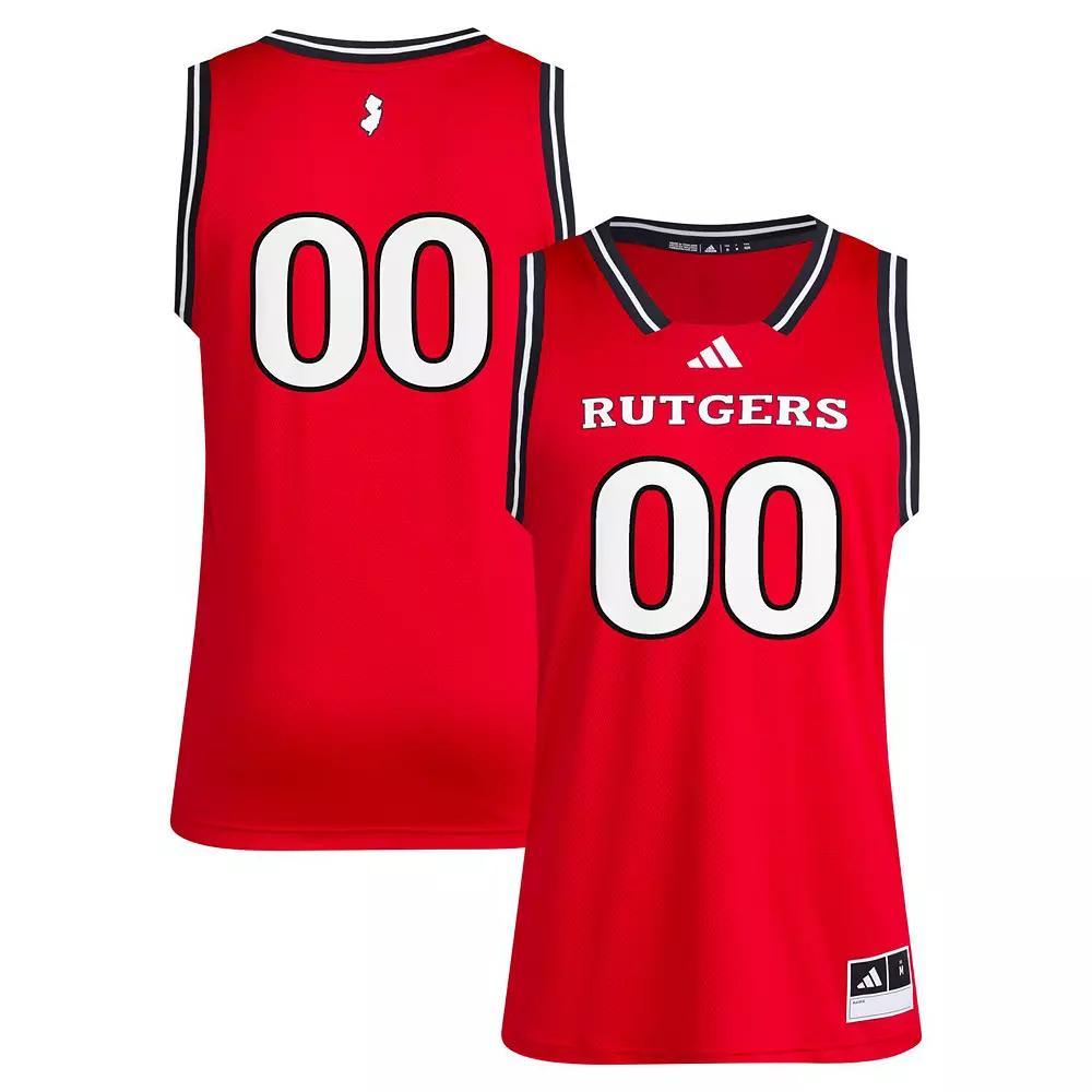 Men's adidas #00 Scarlet Rutgers Scarlet Knights Replica Swingman Jersey, Size: Small, Red Product Image