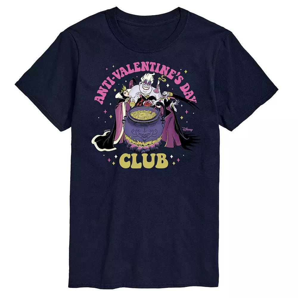 Disney Villains Ursula Mens Anti Valentines Day Club Graphic Tee Blue Product Image