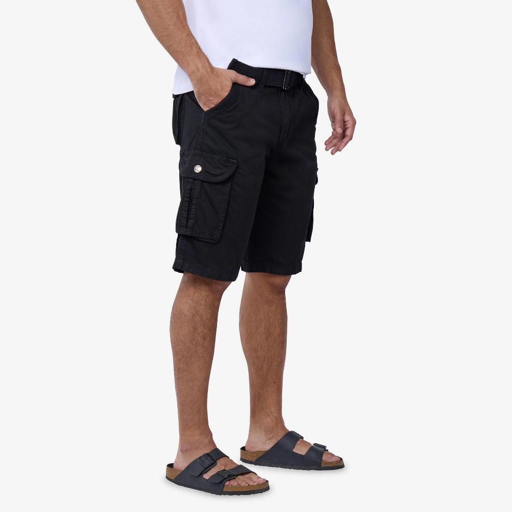 Men's RAW X by Xray Regular-Fit Belted Button Cargo Shorts, Size: 36, Black Product Image