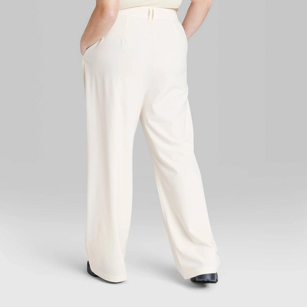 Women's High-Rise Wide Leg Trousers - Wild Fable™ Black 0 Product Image