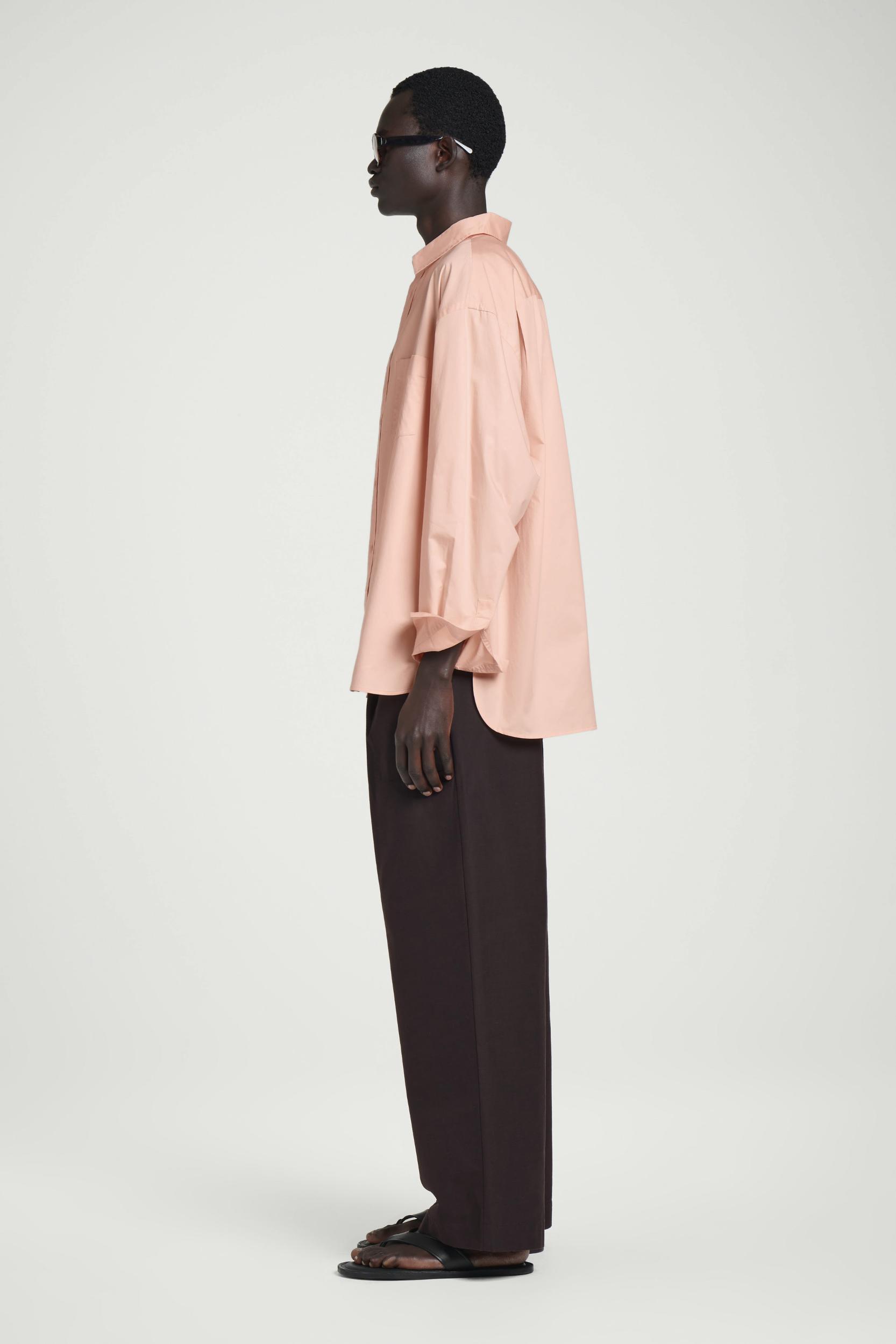 WIDE OVERSIZED COTTON OXFORD SHIRT Product Image