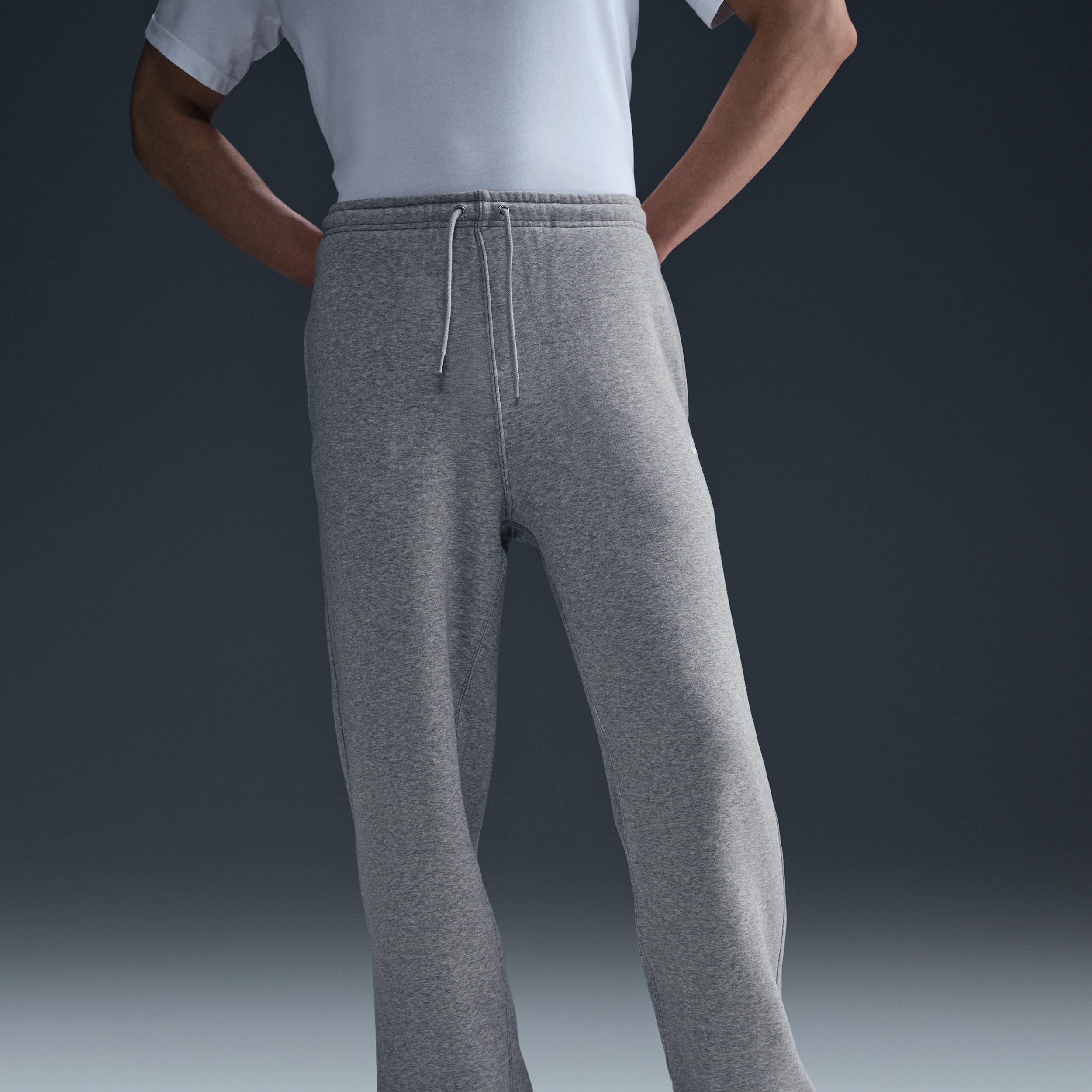 Men's Nike Open-Hem Fleece Pants, Size: XS, Dark Grey Grey Product Image