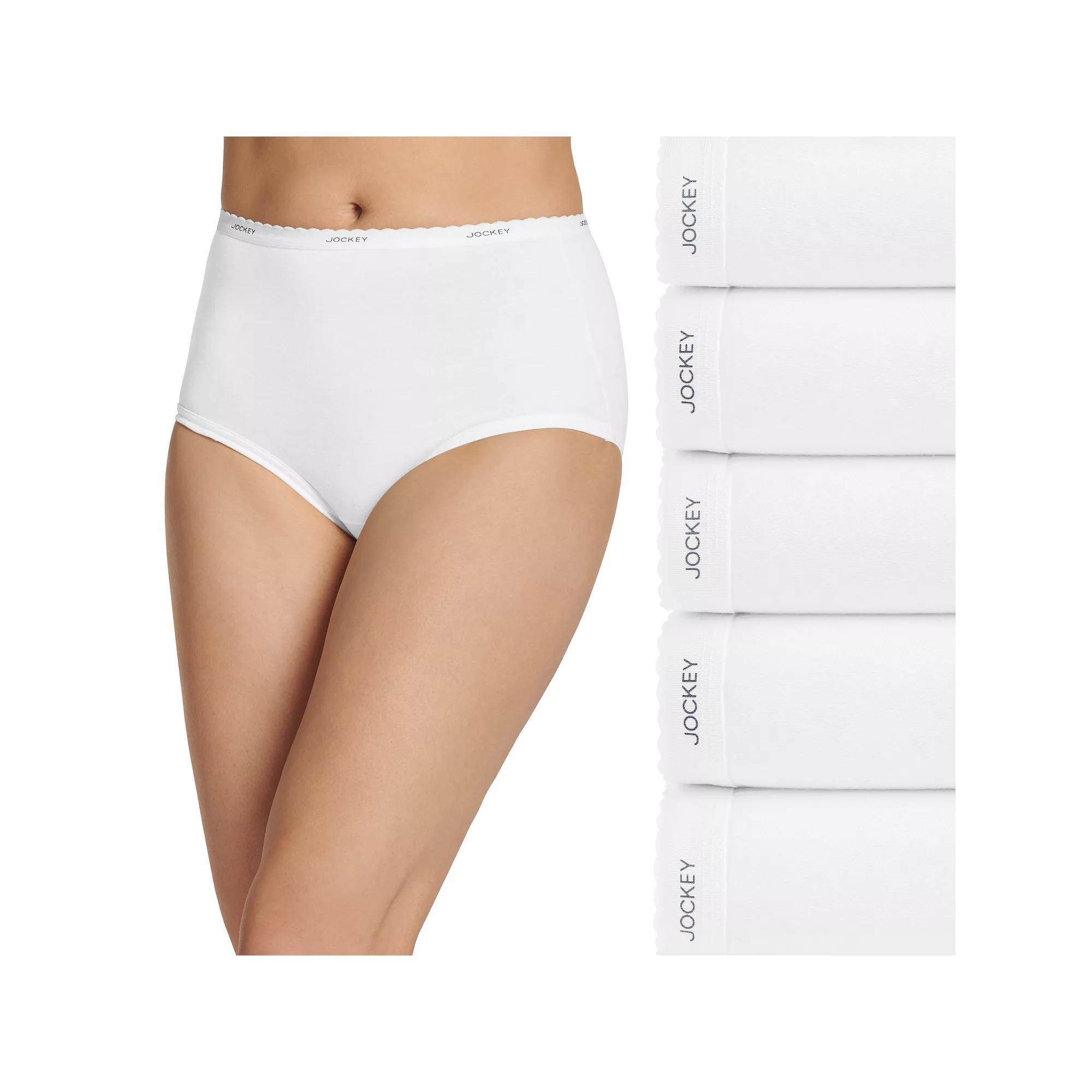 Womens Jockey Classic 5-Pack Cotton Brief Panty Set 1743 Product Image