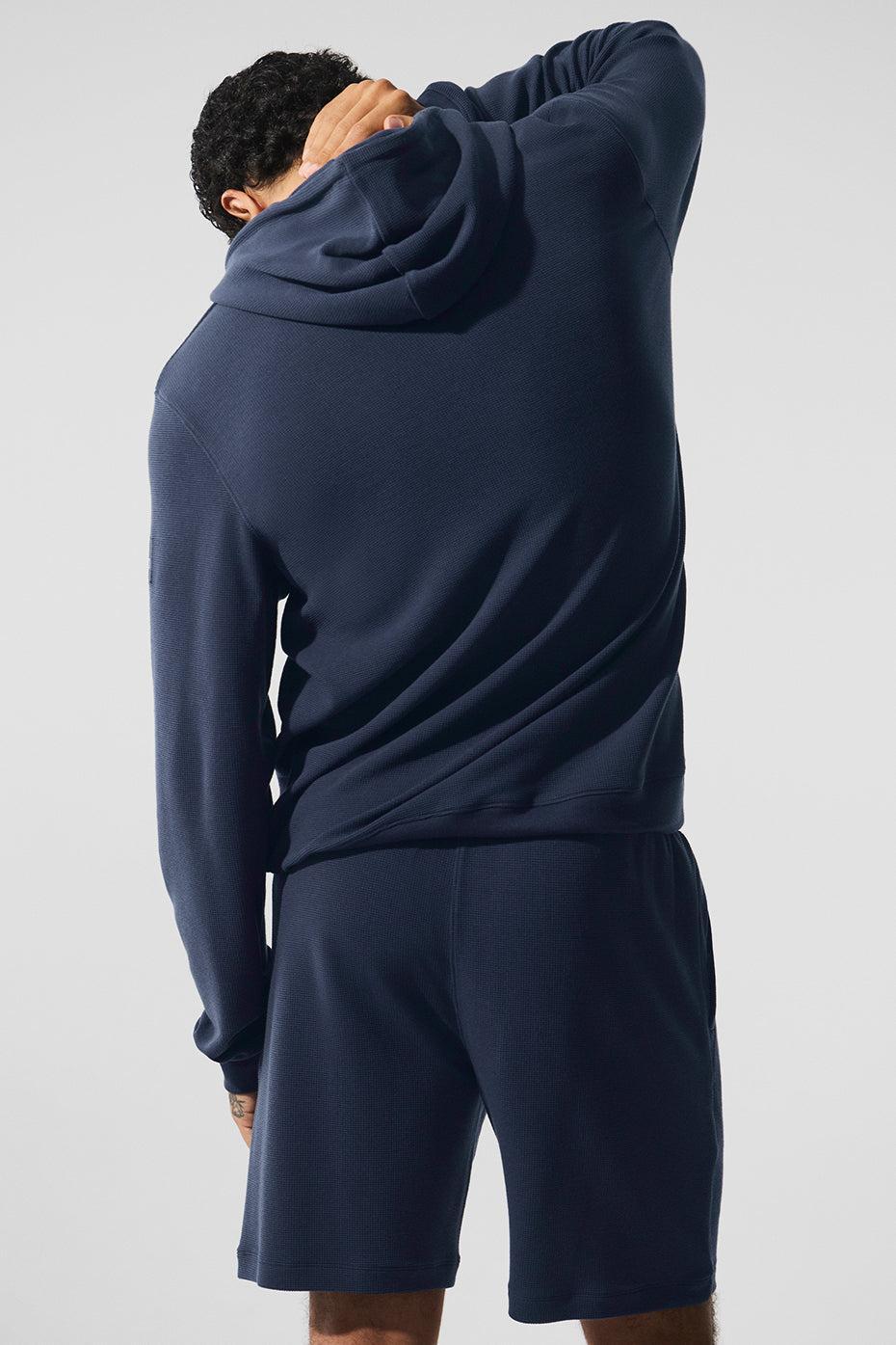 Micro Waffle Fast Break Hoodie - Navy Product Image