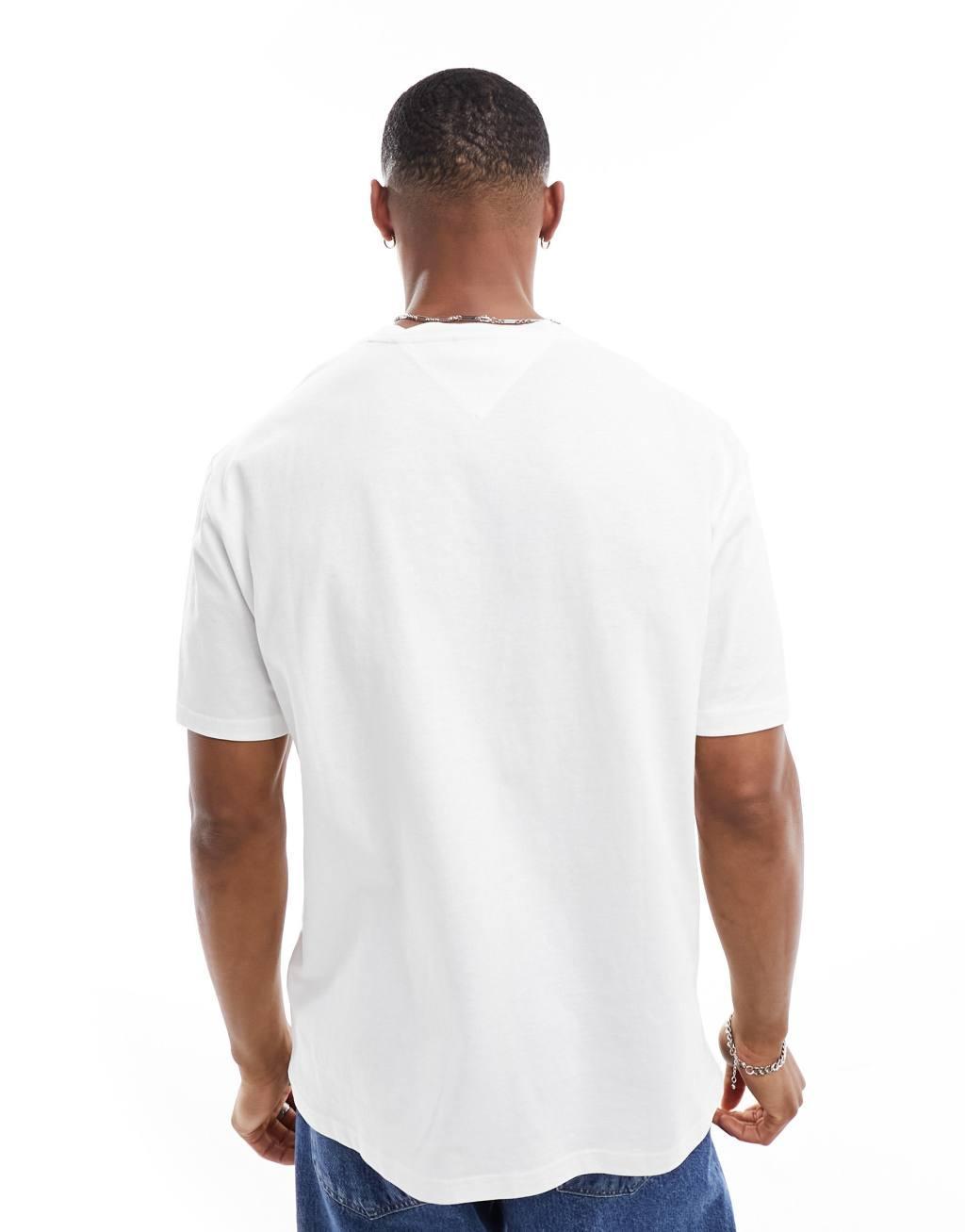 Tommy Jeans regular varsity sport t-shirt in white Product Image