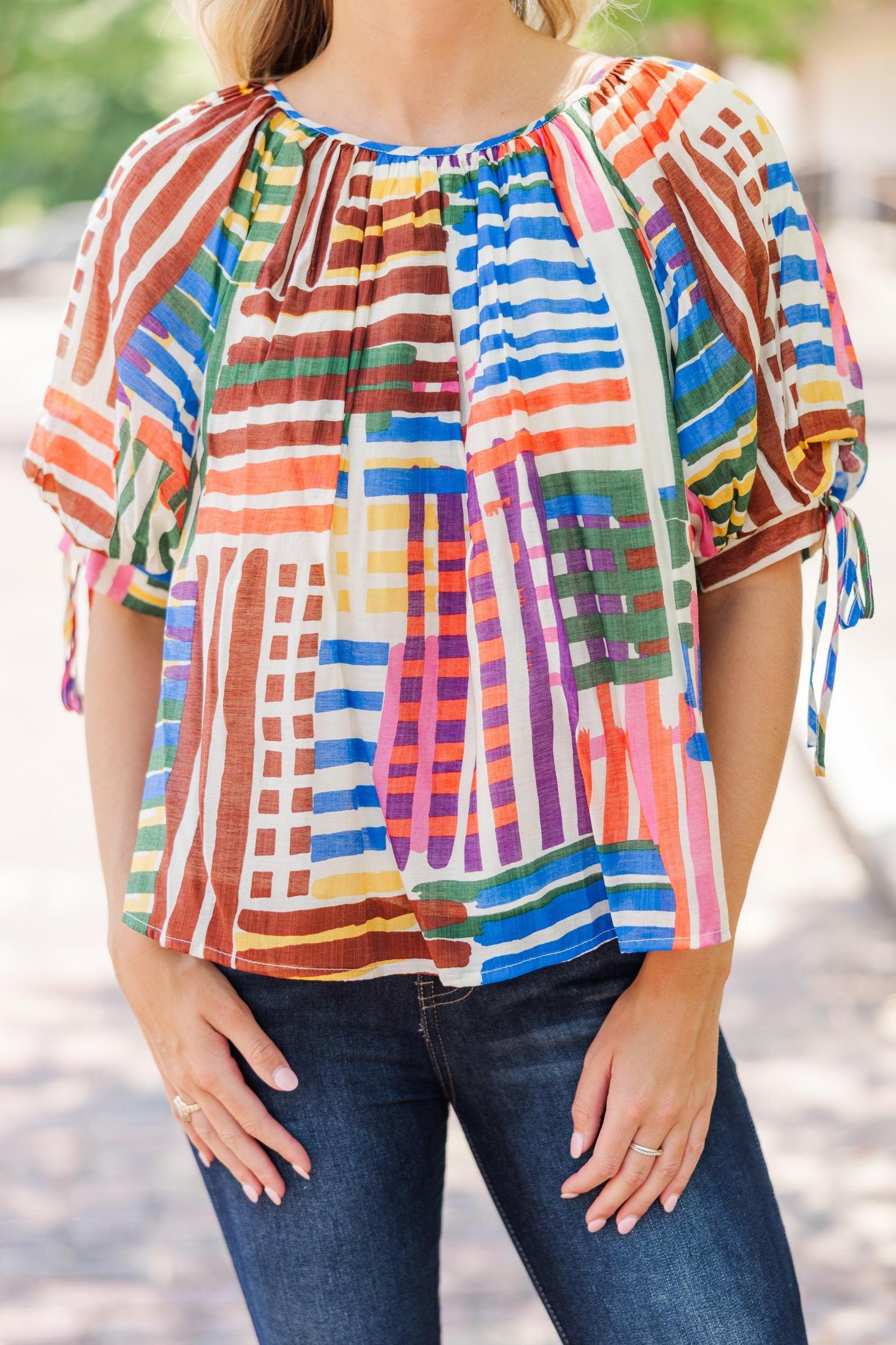 Pinch: All That You Do Purple Abstract Blouse Female Product Image