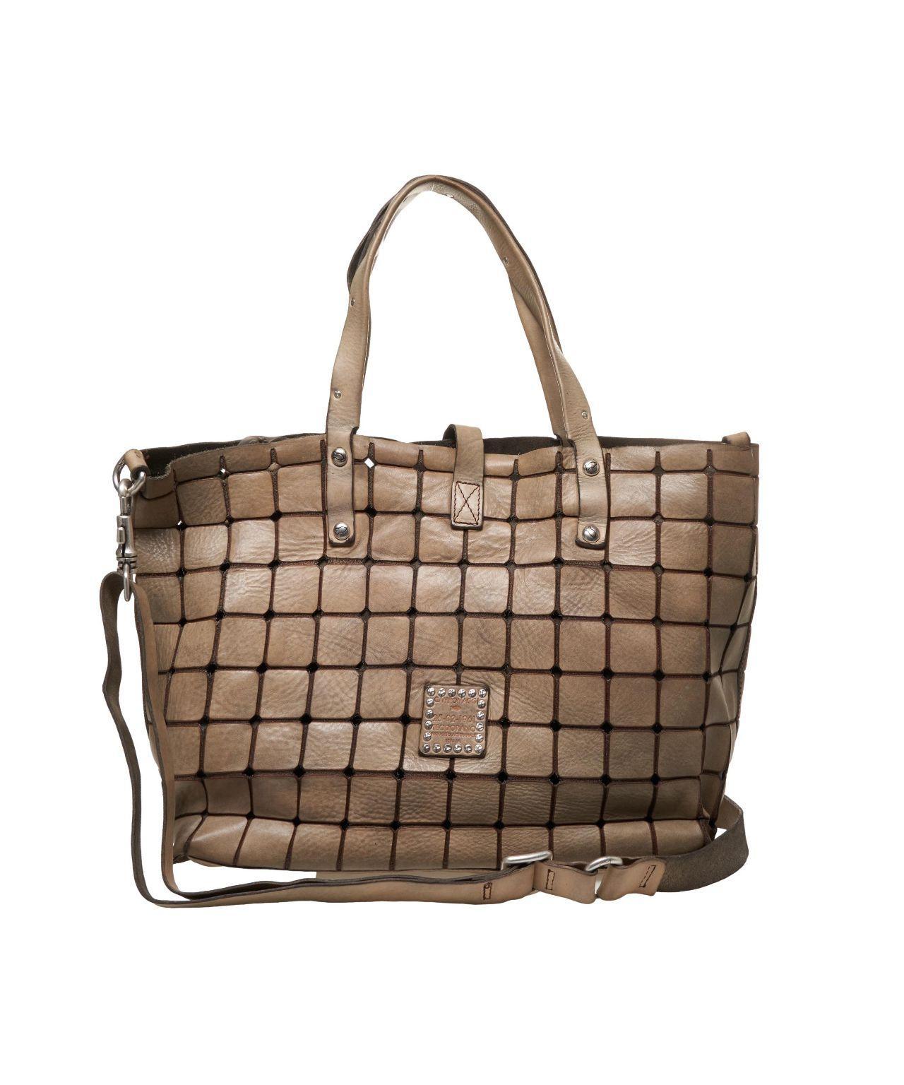 Leather shopper with studs Product Image