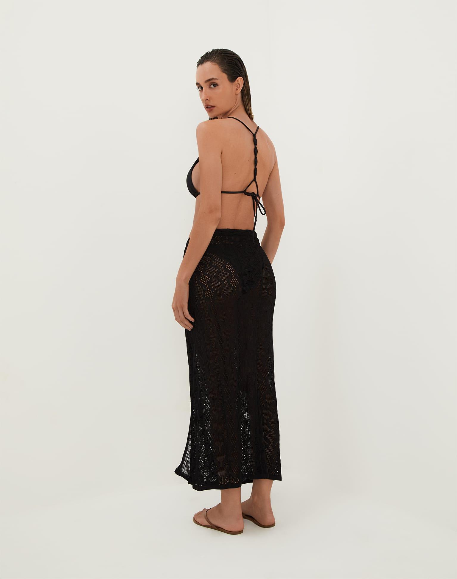 Knit Karen Midi Skirt - Black Product Image
