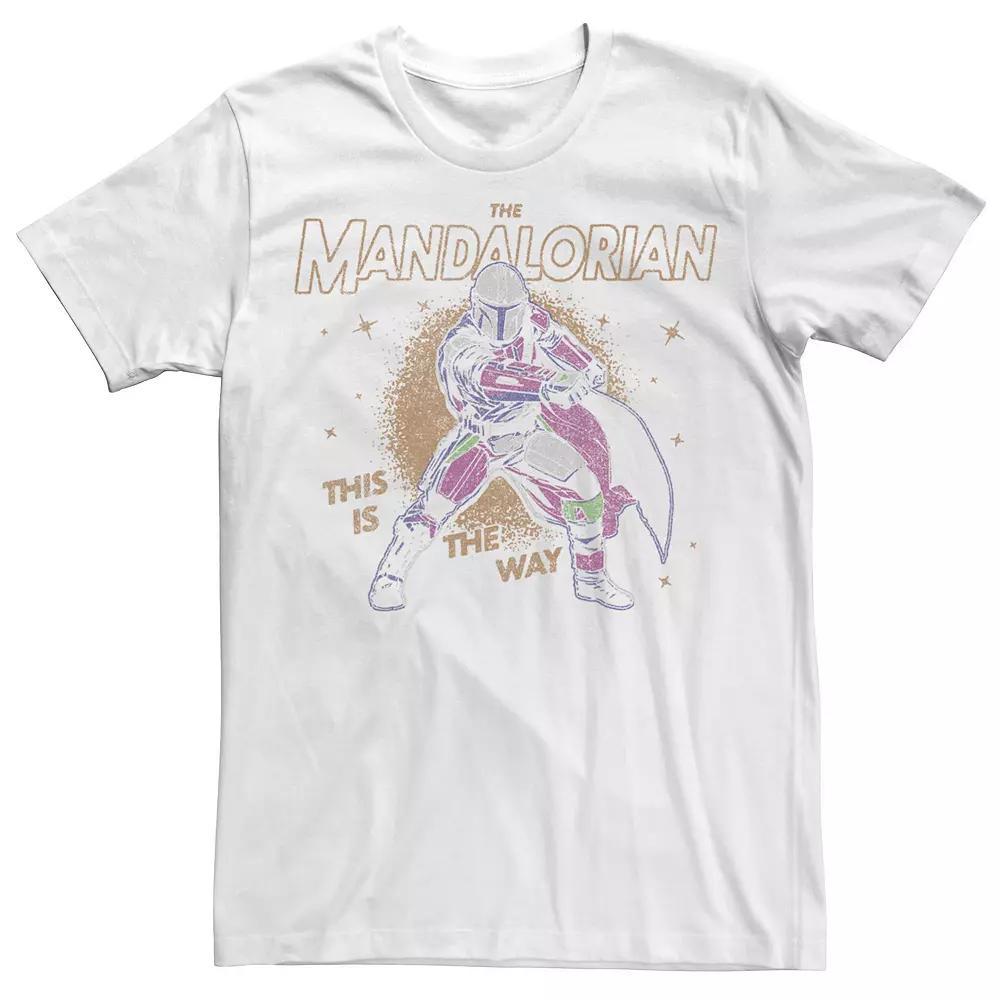 Men's Star Wars The Mandalorioan Dark Mando Comic Poster Tee, Size: Small, Grey Product Image