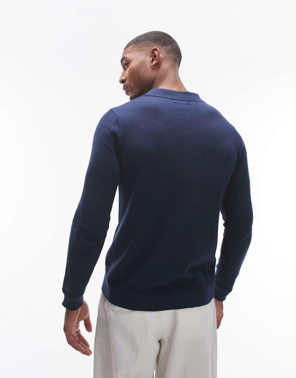 Topman essential polo in navy Product Image