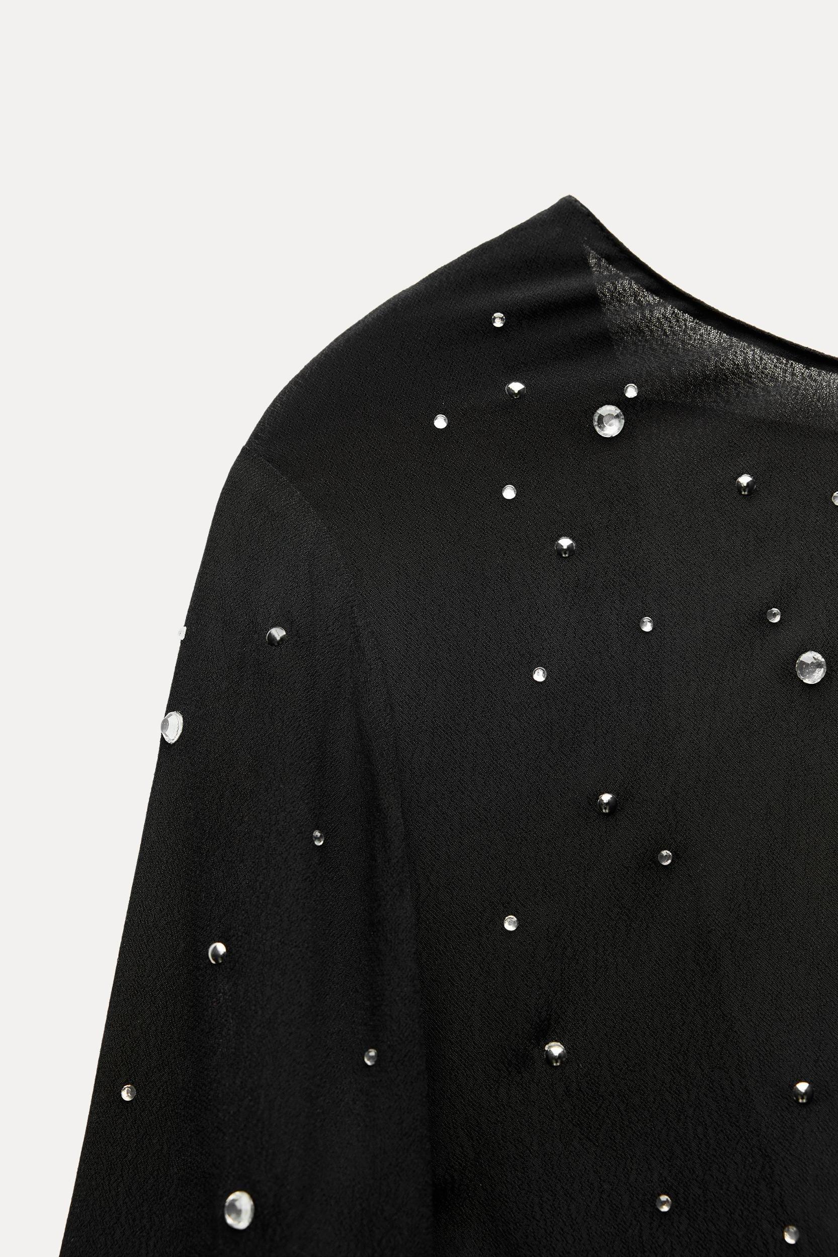 OPEN BACK RHINESTONE TOP ZW COLLECTION Product Image