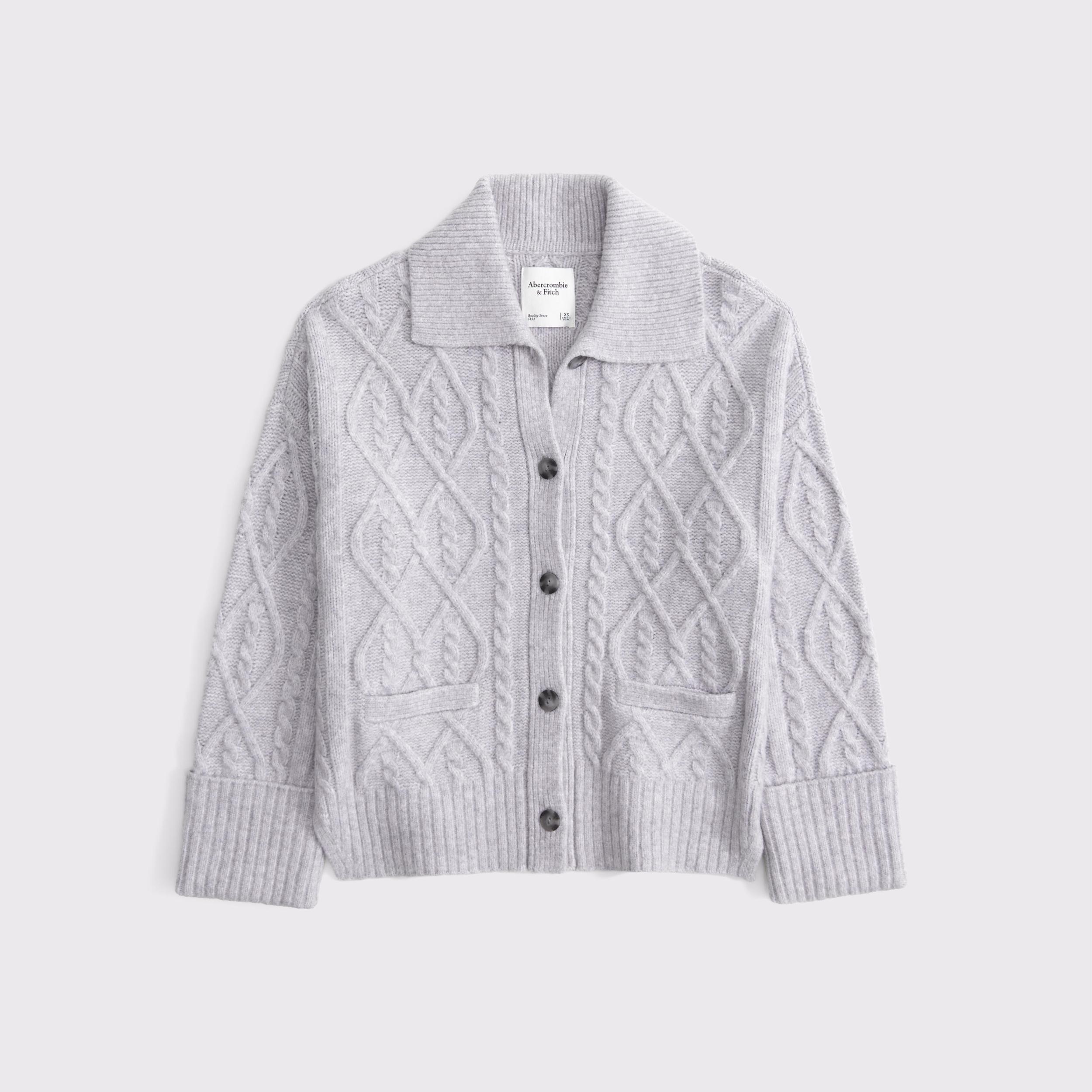 Ribbed Collared Cardigan Product Image