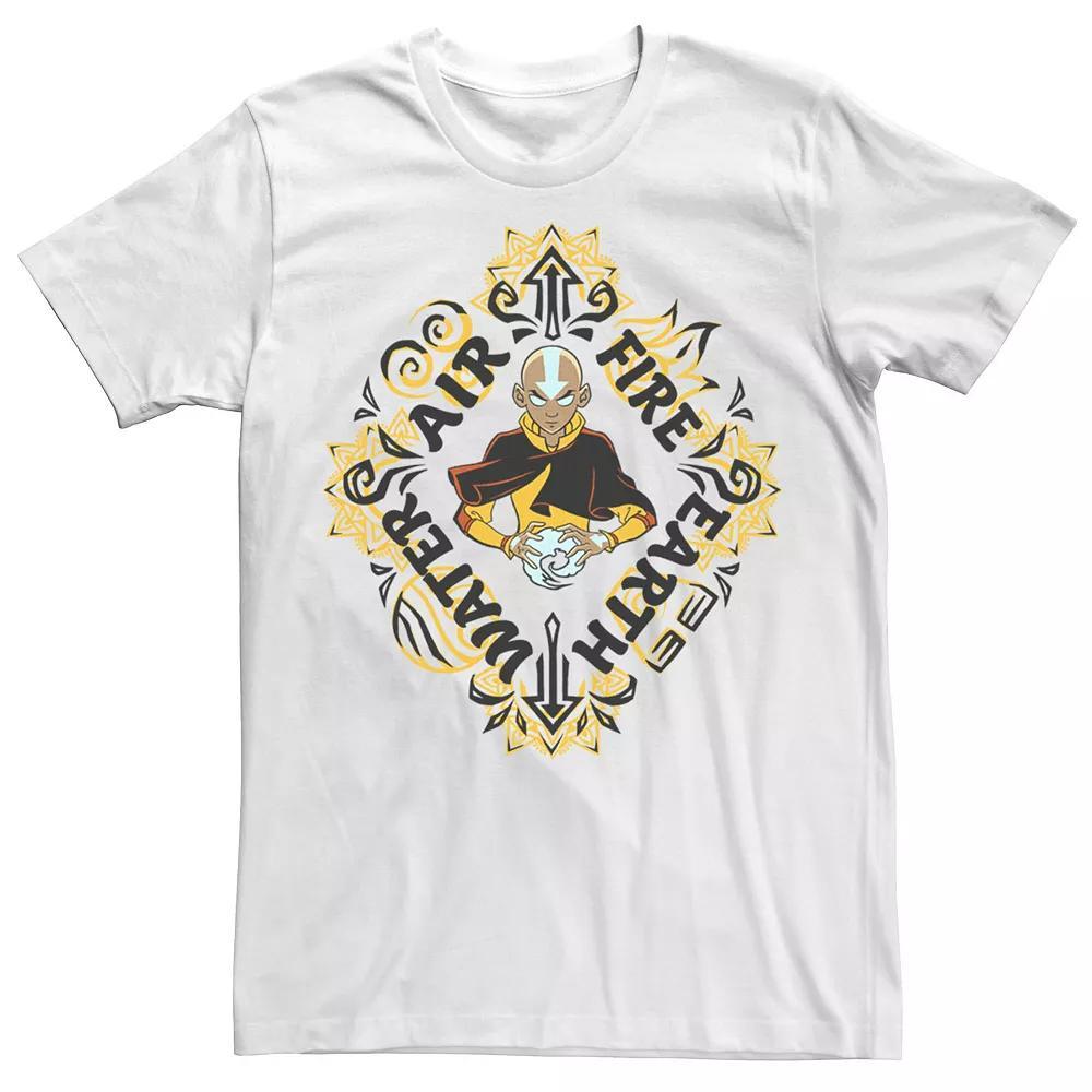Big & Tall Avatar: The Last Airbender Avatar State Box Up Tee, Men's, Size: 4XL, White Product Image