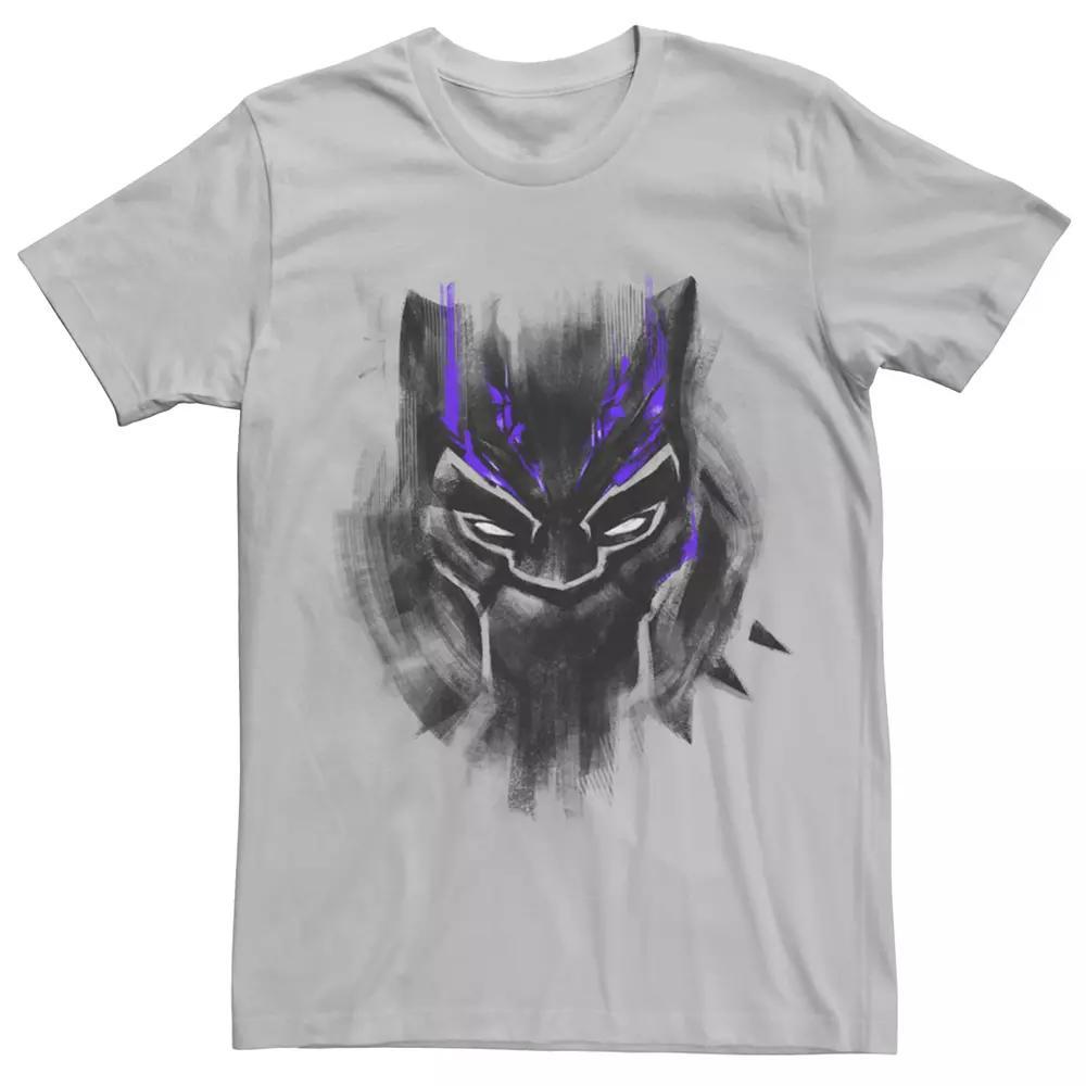 Men's Marvel Comics Black Panther Watercolor Tee, Size: XL, Silver Product Image