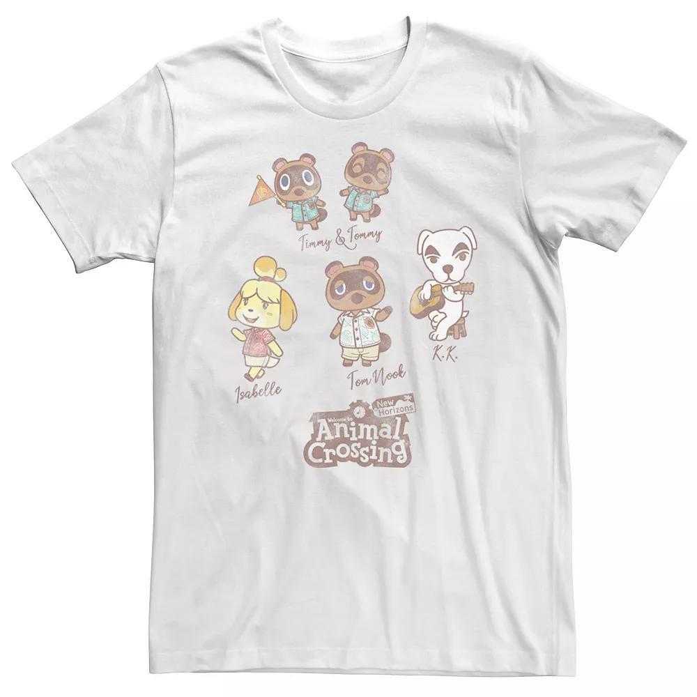 Big & Tall Animal Crossing New Horizons Group Shot Names Tee, Men's, Size: XL Tall, White Product Image