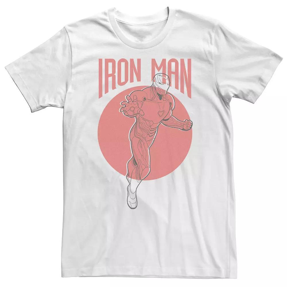 Big & Tall Marvel Avengers Endgame Iron Man Outline Poster Tee, Men's, Size: 4XL, White Product Image