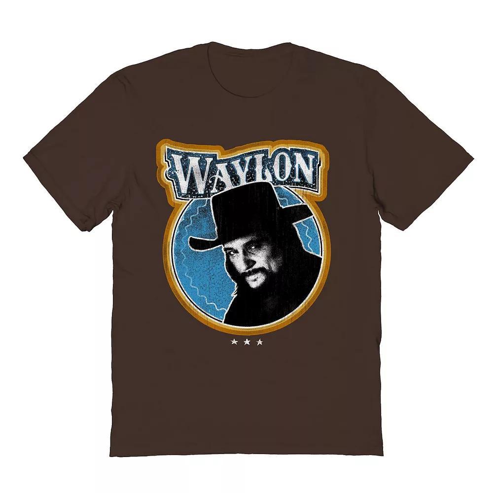 Men's Waylon Jennings Fugitive Graphic Tee, Size: Small, Dark Brown Product Image