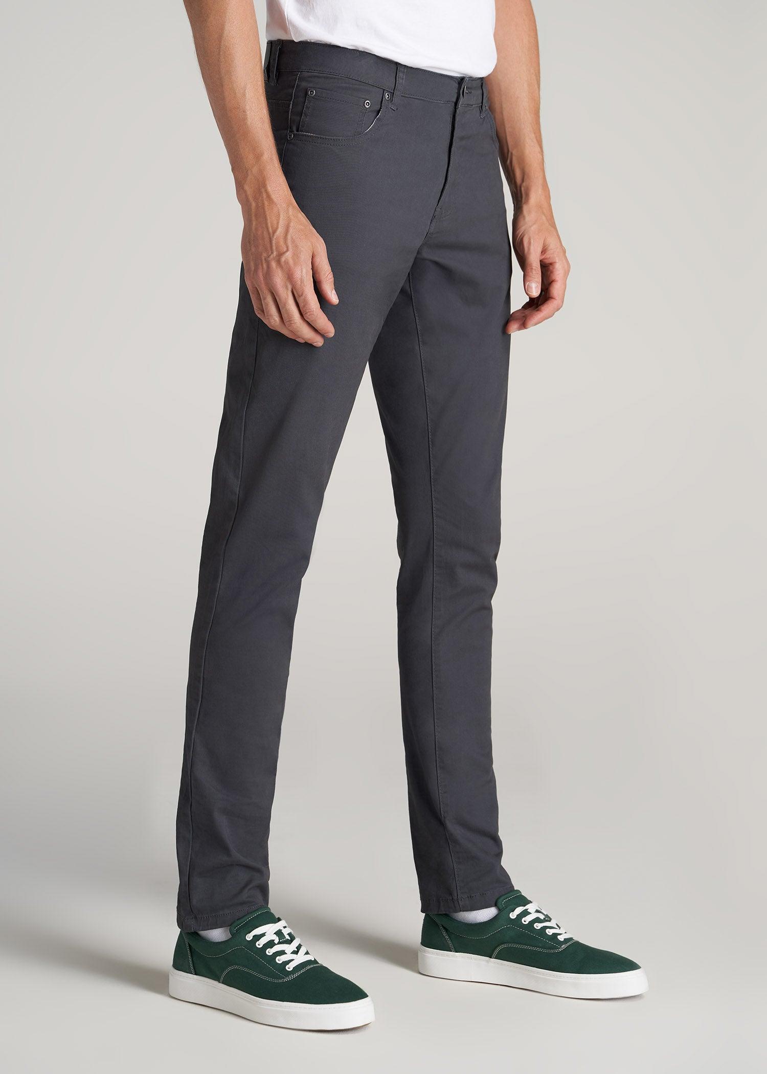 Carman TAPERED Fit Five Pocket Pants for Tall Men in Soft Beige Product Image