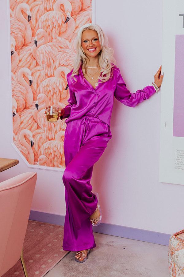 Secret Admirer Satin Pajama Pants Product Image