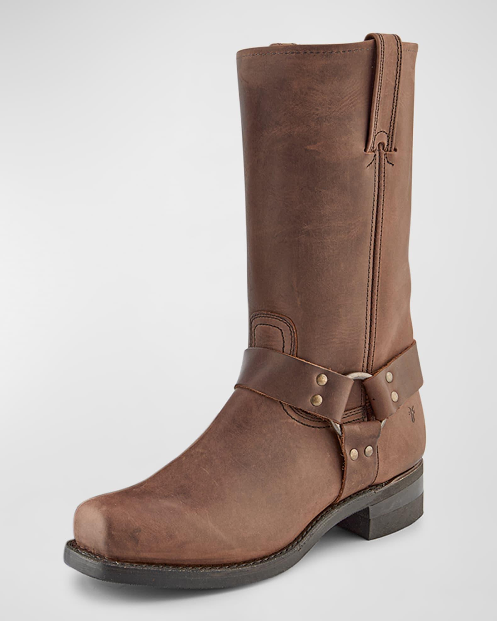 Men's Leather Harness Boots Product Image