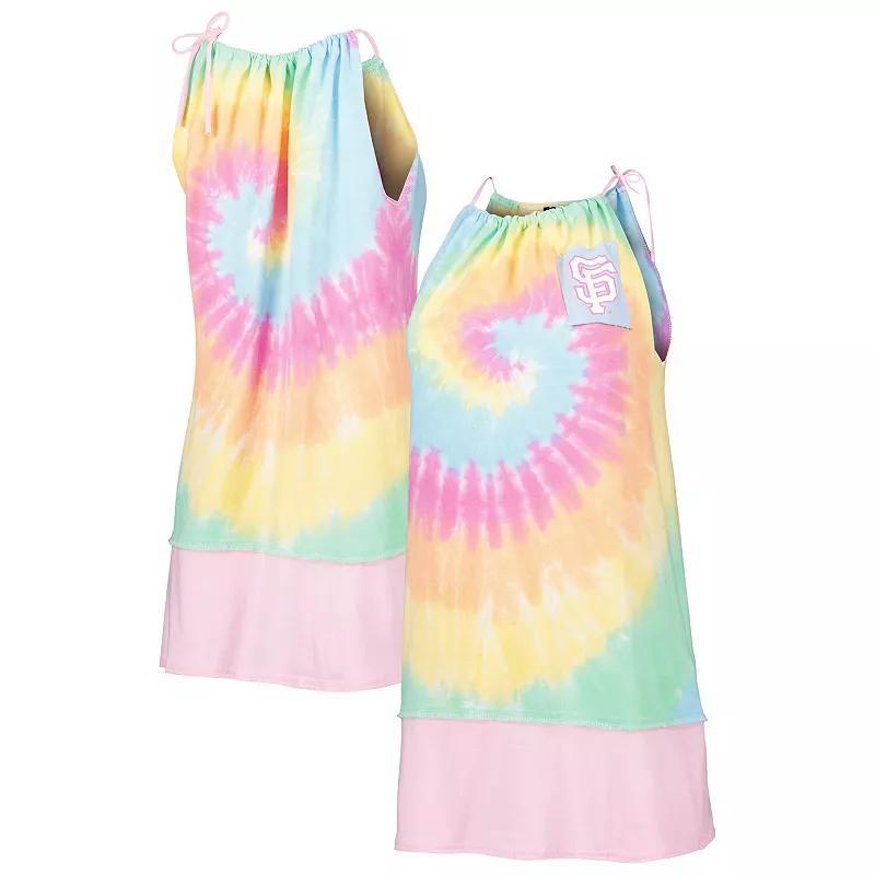 Women's Refried Apparel White San Francisco Giants Tie-Dye Tank Top Dress, Size: Small Product Image