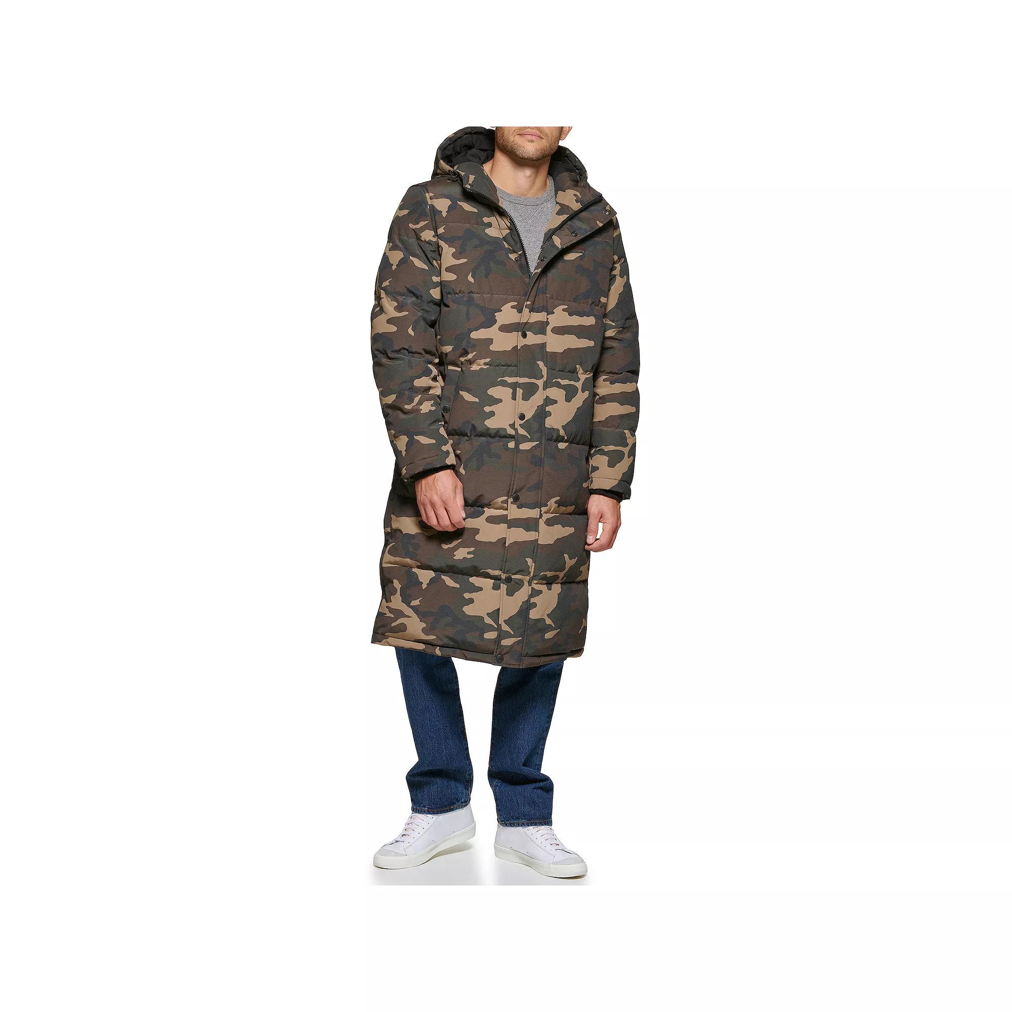 Men's Levi's® Oversized Long Quilted Parka Jacket, Size: Large, Camoflauge Product Image