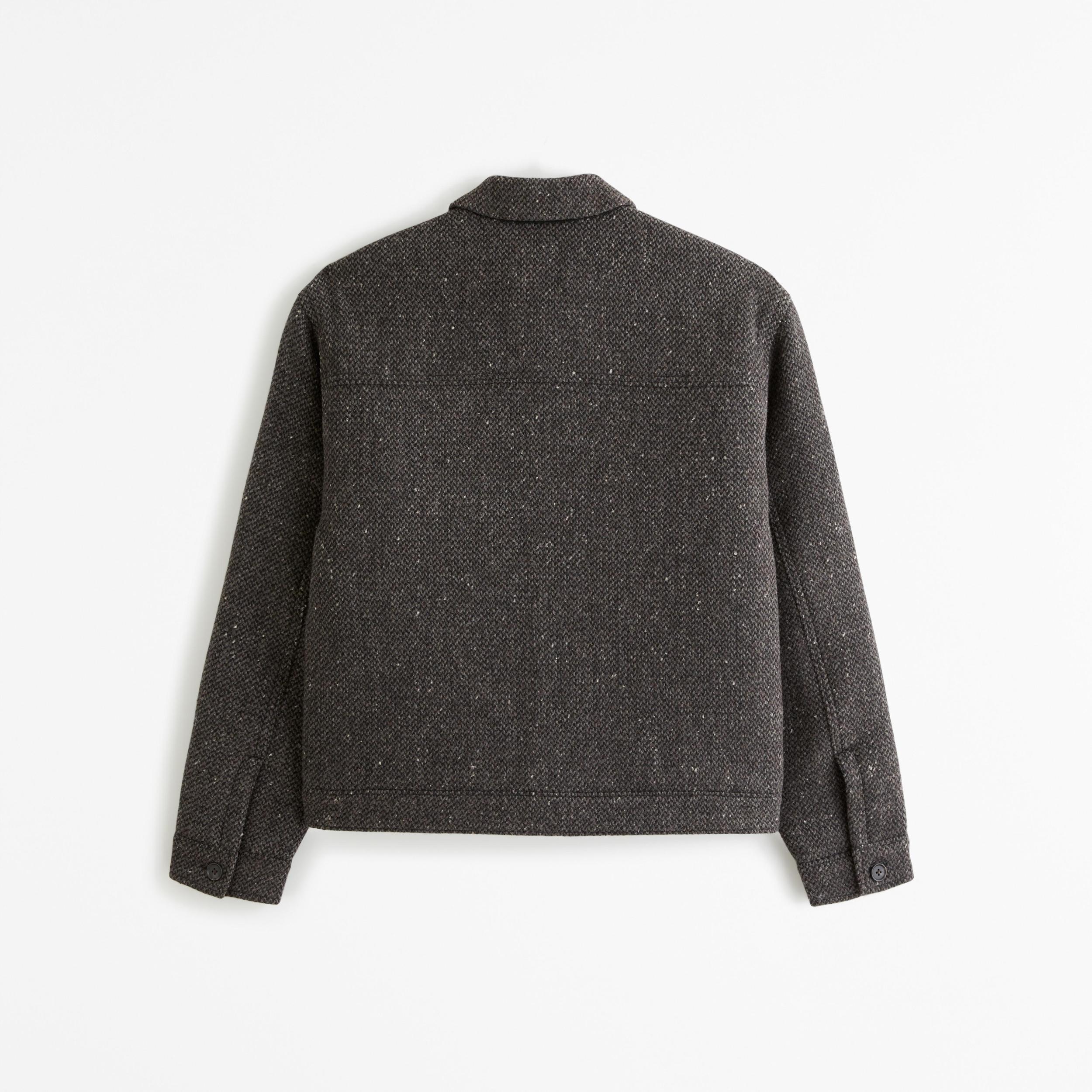 Cropped Dressy Trucker Jacket Product Image