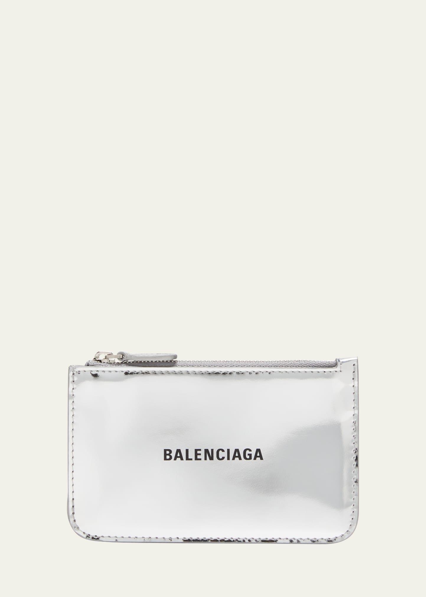 Metallic Zip Leather Card Holder Product Image
