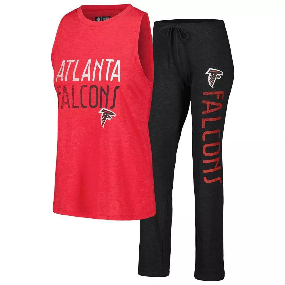 Womens Concepts Sport /Red Atlanta Falcons Muscle Tank Top & Pants Lounge Set Product Image