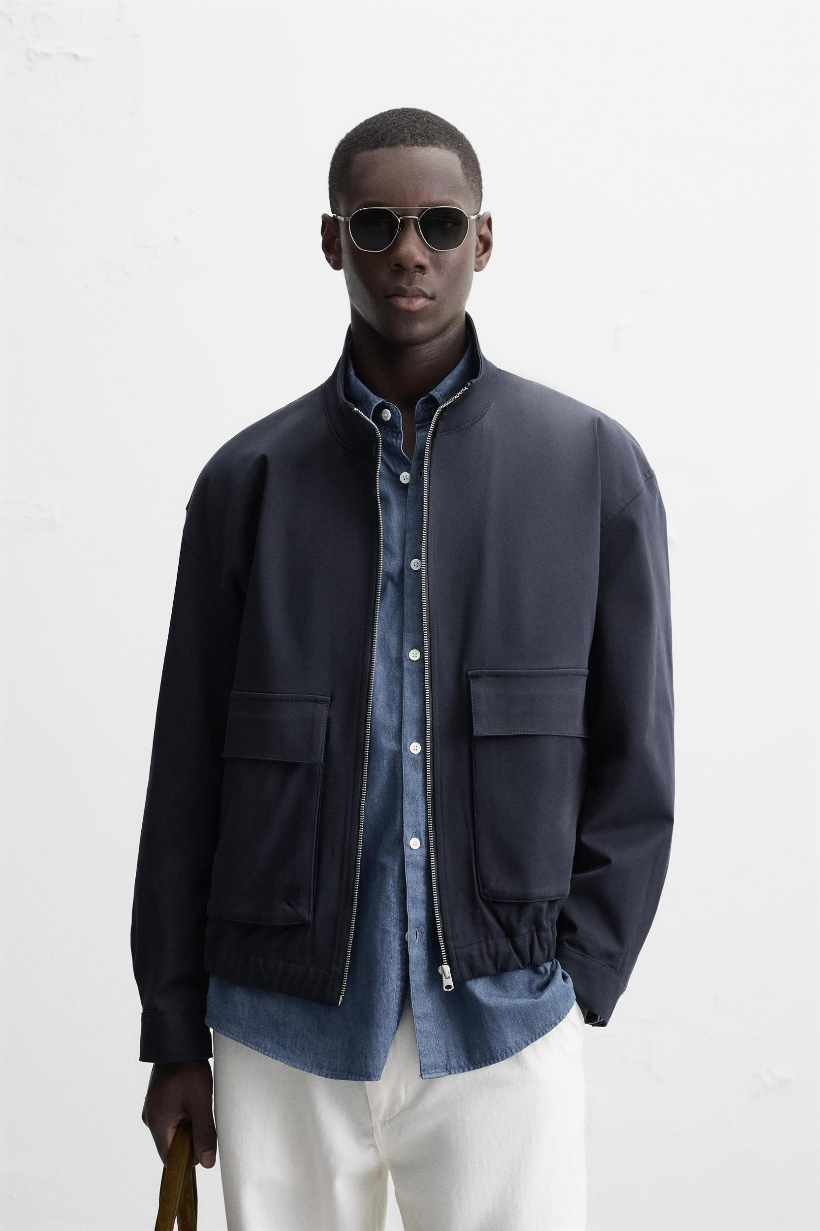 REGULAR FIT COTTON BLEND JACKET Product Image