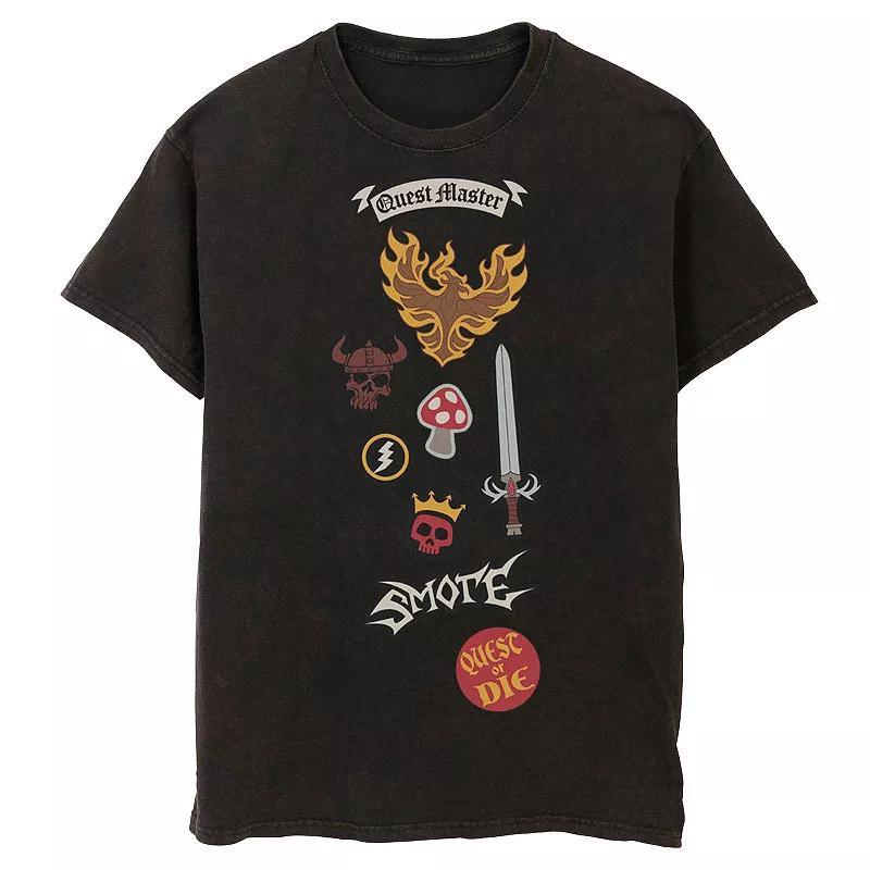 Men's Disney Pixar Onward Barley Vest Patches Tee, Size: XXL, Black Product Image