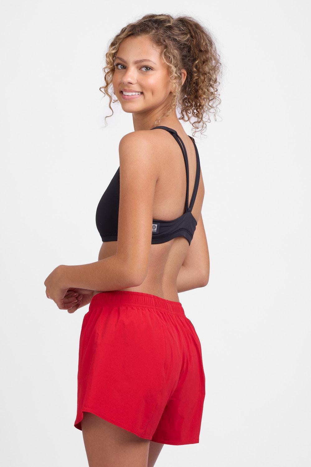Janie 2.0 High Waisted Run Short - Red Female Product Image