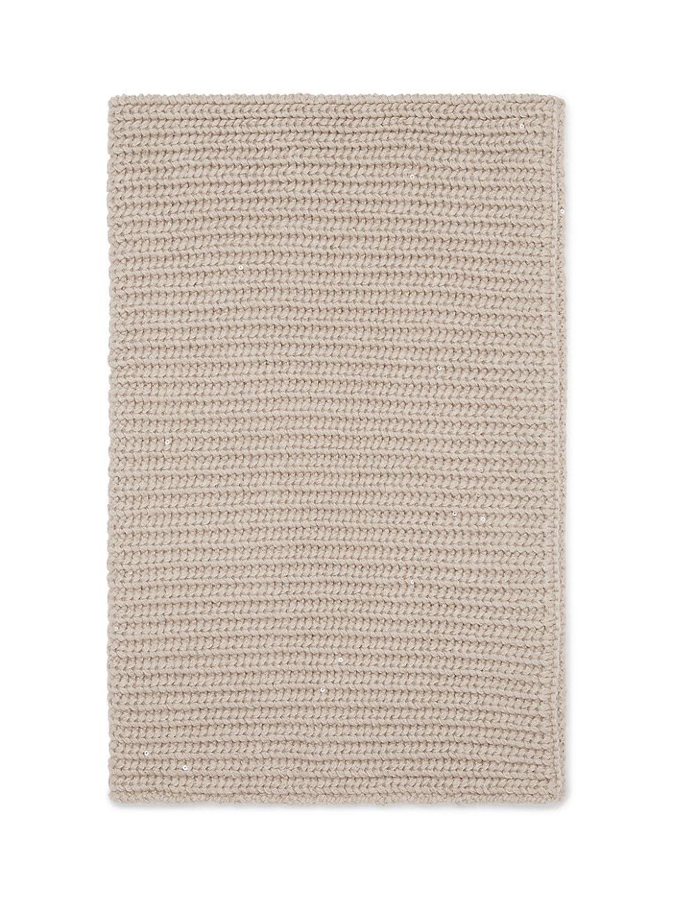 Womens Cashmere and Silk Dazzling Rib Knit Neck Warmer Product Image