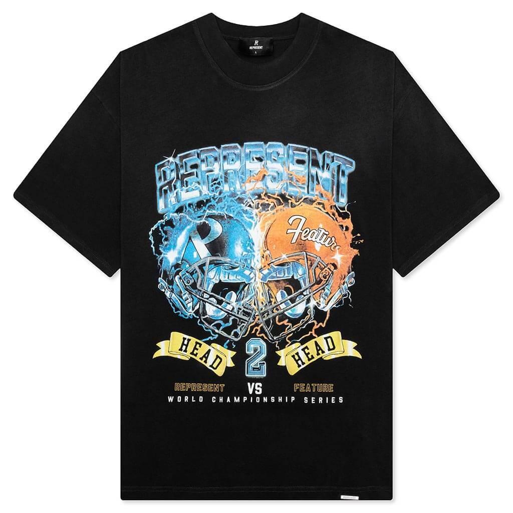 Feature x Represent Head 2 Head T-Shirt - Stained Black Male Product Image