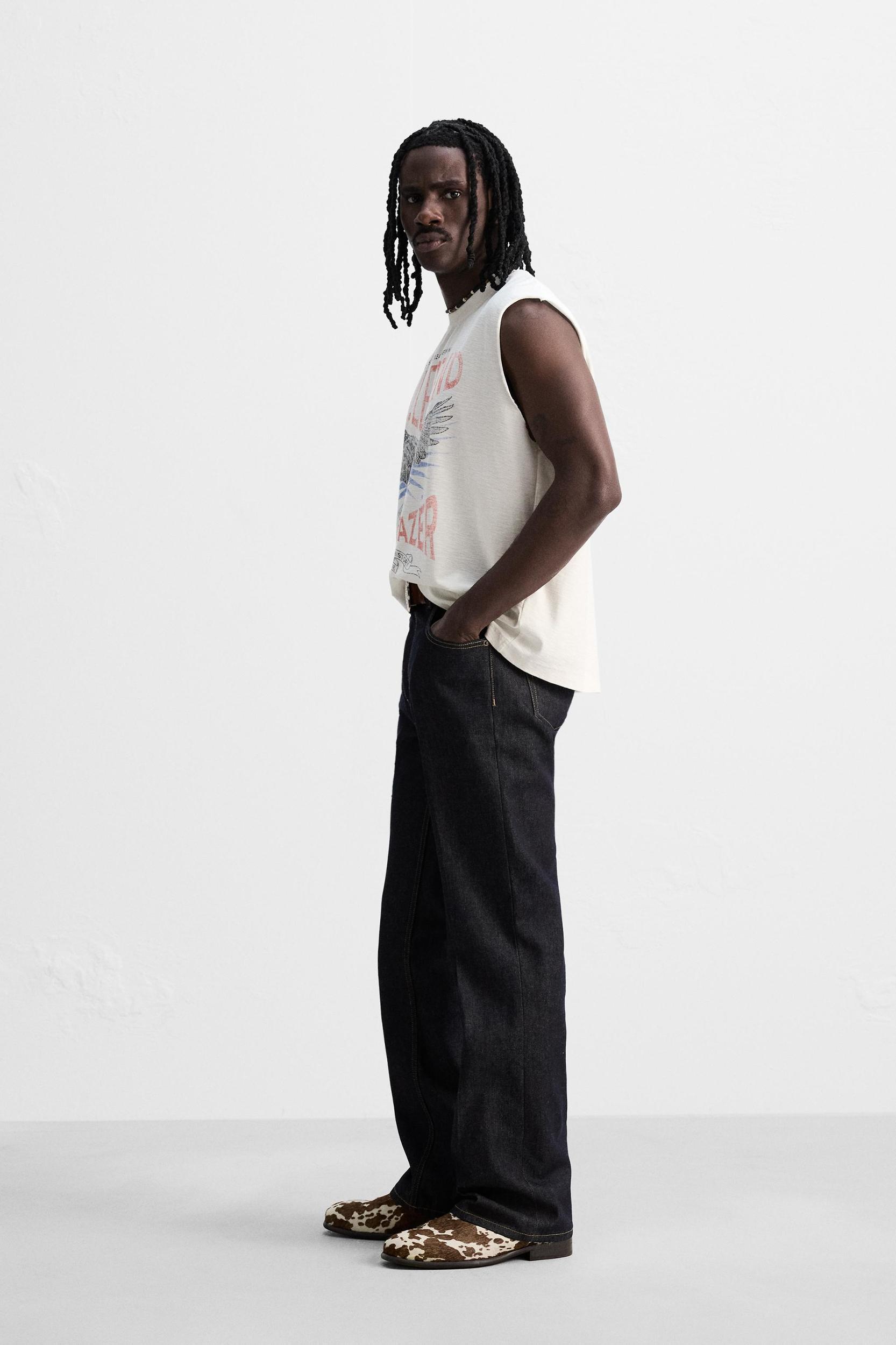 WASHED PRINTED TANK TOP Product Image