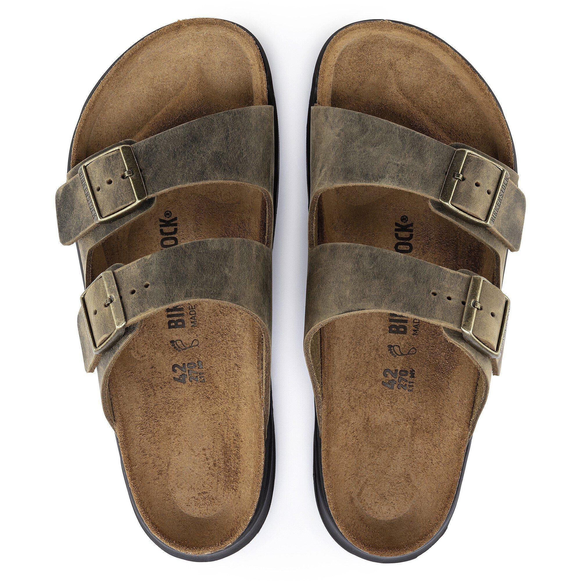 Arizona Crosstown Men Oiled Leather Faded Khaki Product Image