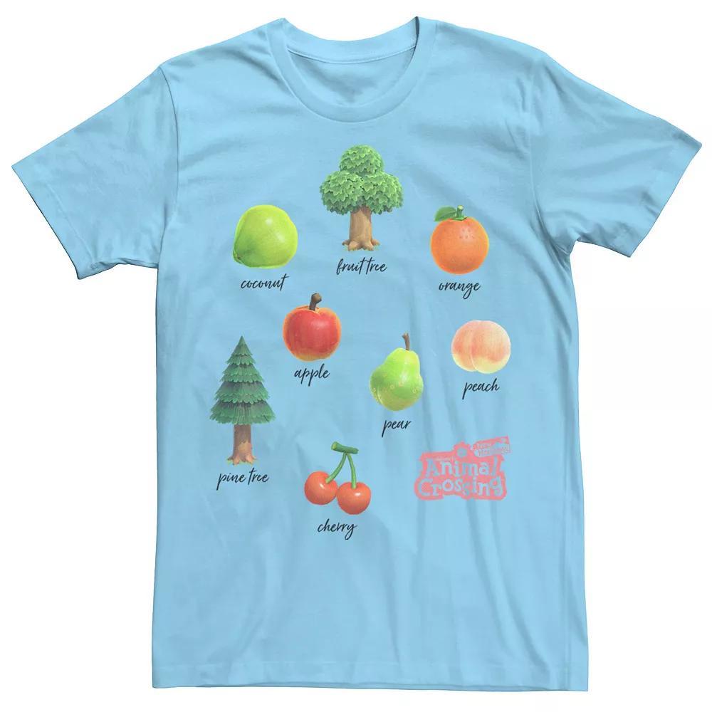 Men's Animal Crossing New Horizons Fruit And Trees Tee, Size: Large, Light Blue Product Image