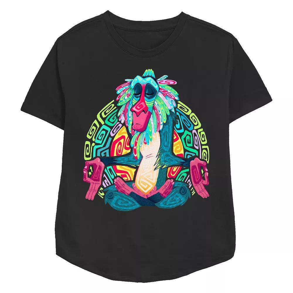 Disney's The Lion King Rafiki Relaxed Seat Pose Women's Relaxed Fit Graphic Tee, Size: Large, Black Product Image