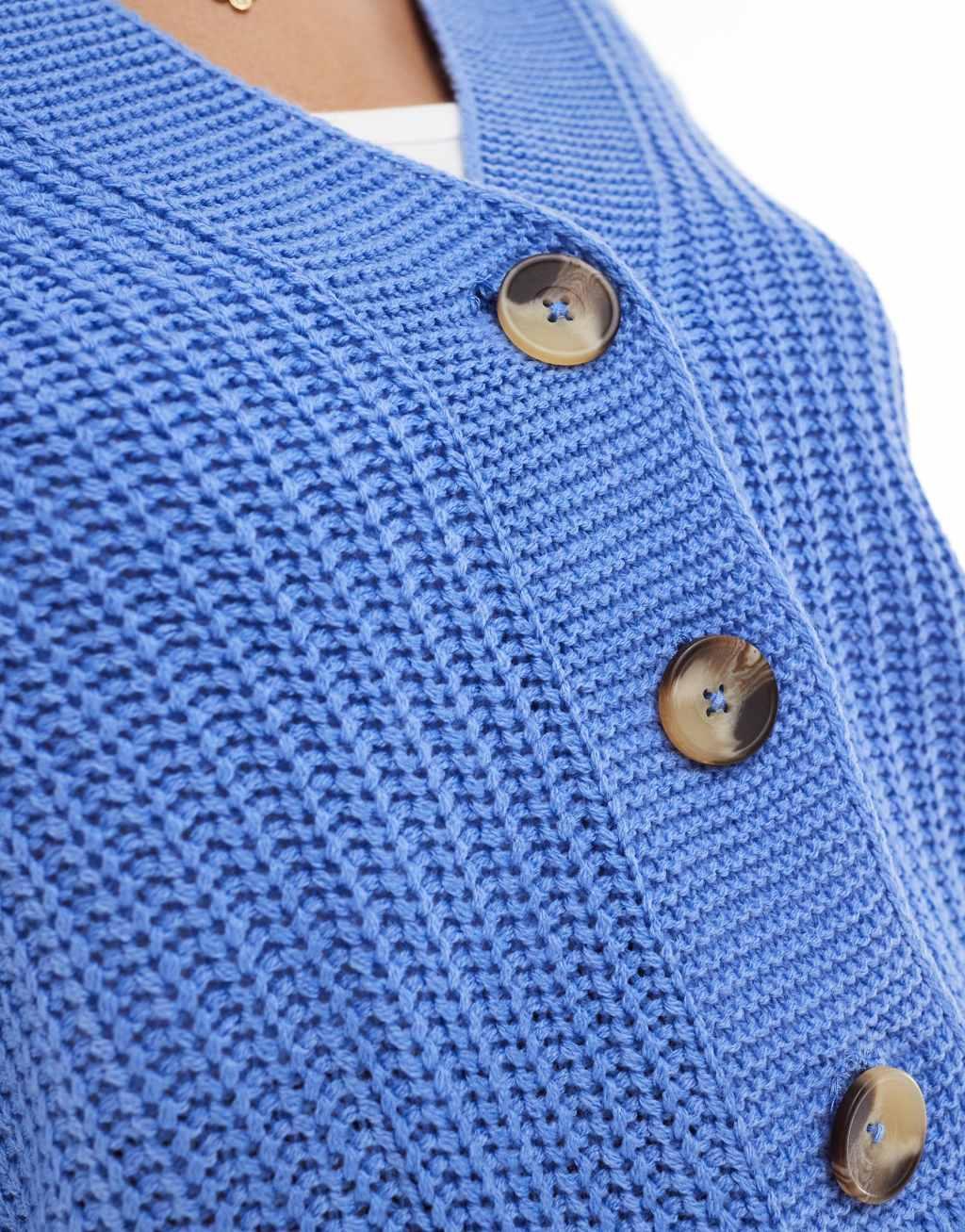 ONLY knit cardigan in bright blue Product Image