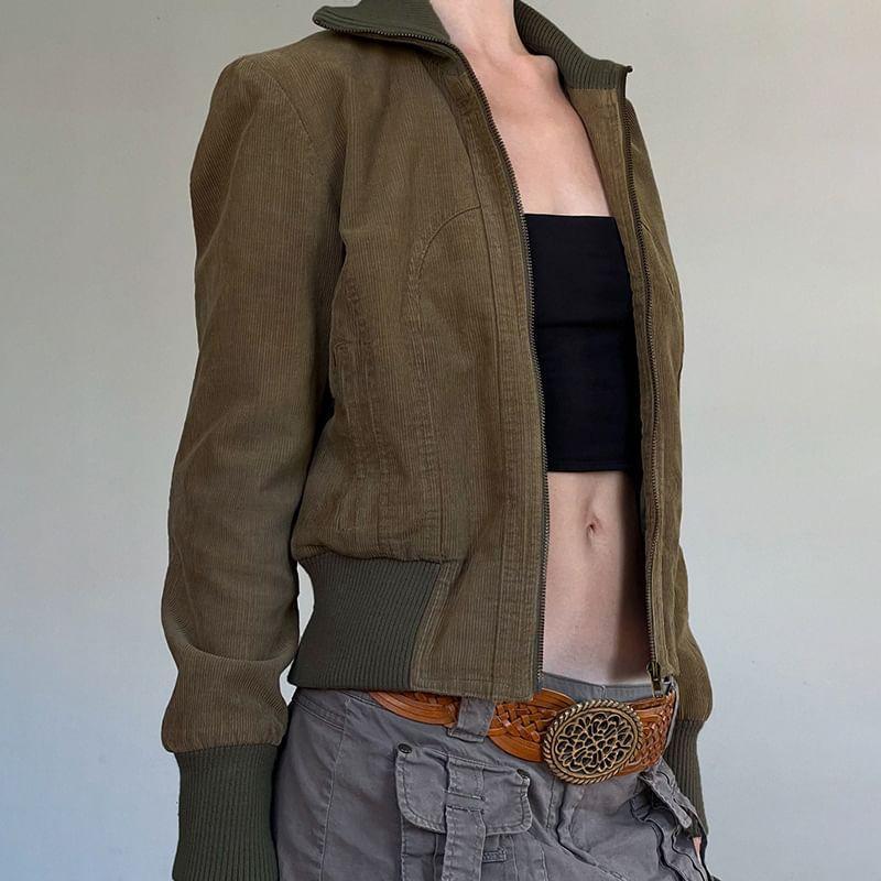 Corduroy Zip-Up Jacket Product Image