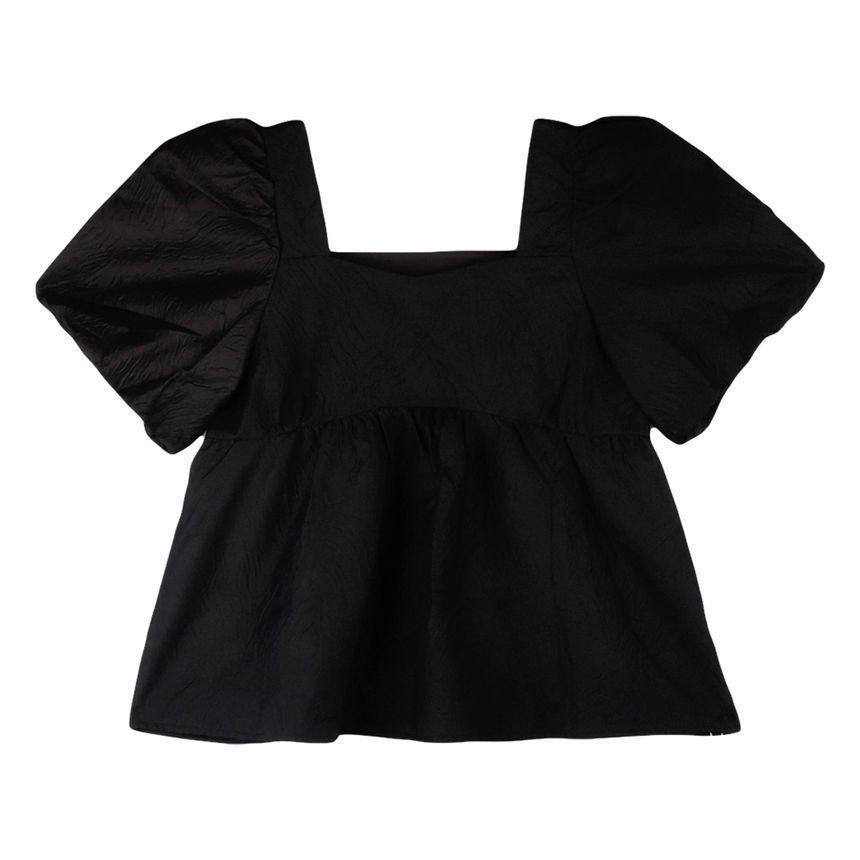 Puff-Sleeve Square-Neck Blouse Product Image
