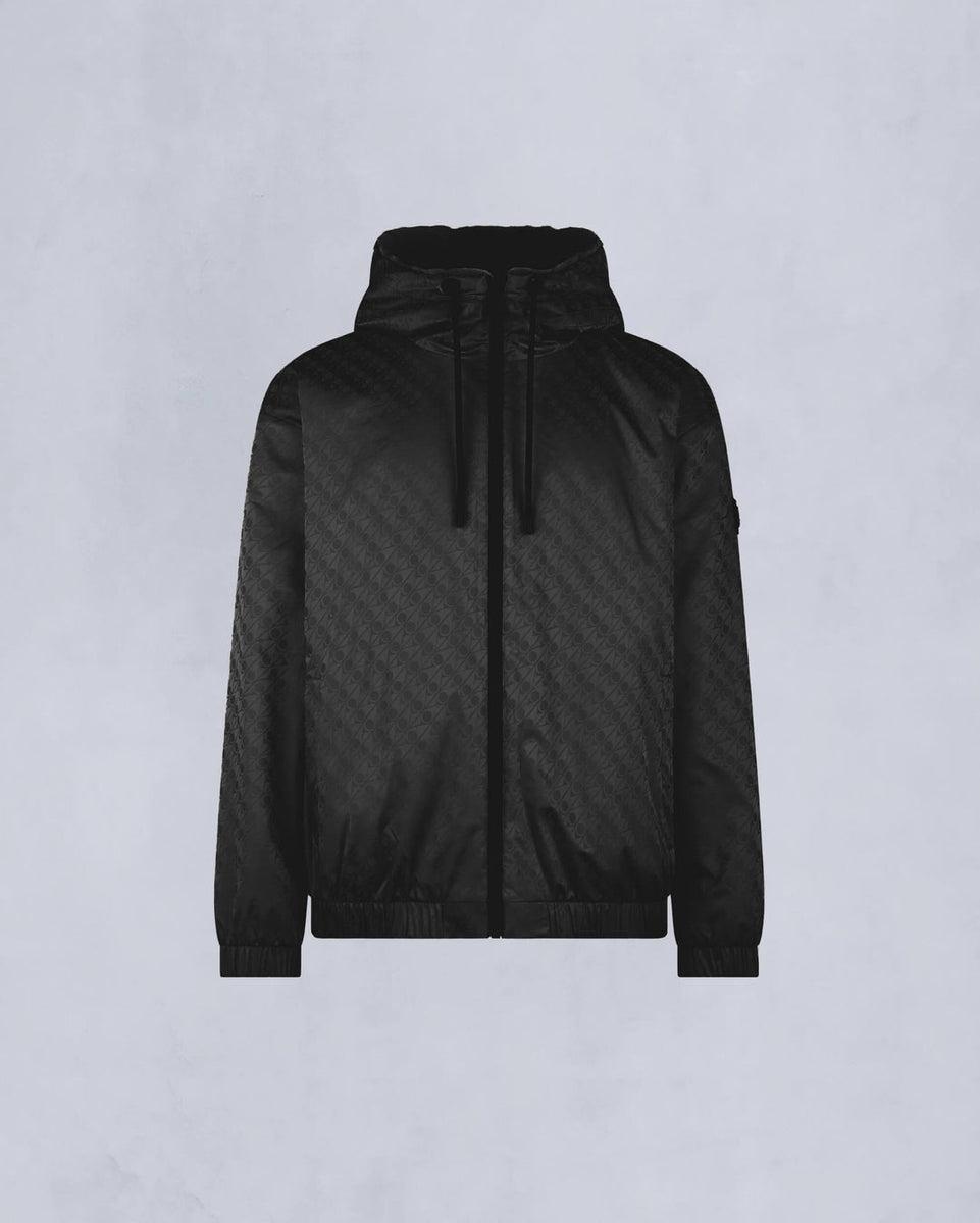 Moose Knuckles Mens Borden Monogram Bunny in Black with Black Monogram Product Image