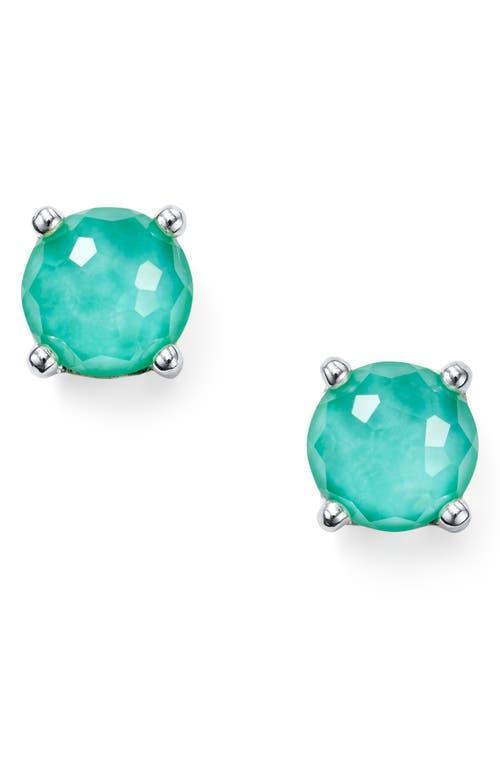 Ippolita Sterling Silver Rock Candy Bronze Turquoise Composite & Rock Crystal Doublet Stud Earrings Product Image