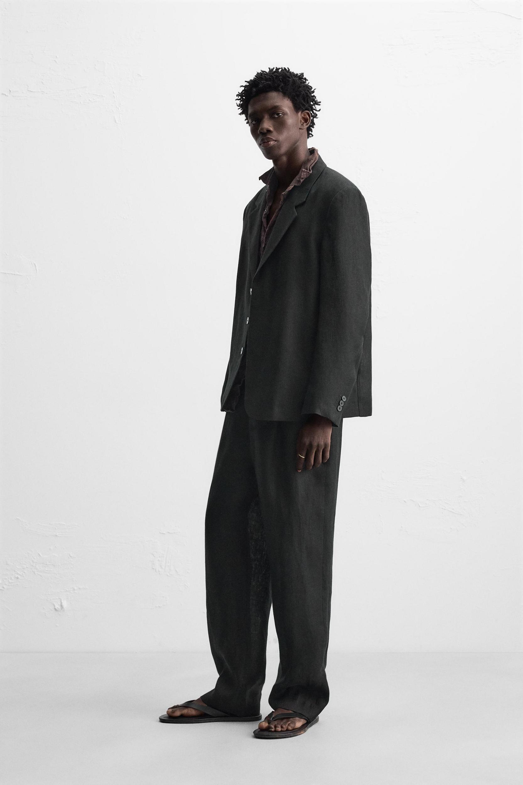 100% LINEN SUIT BLAZER Product Image