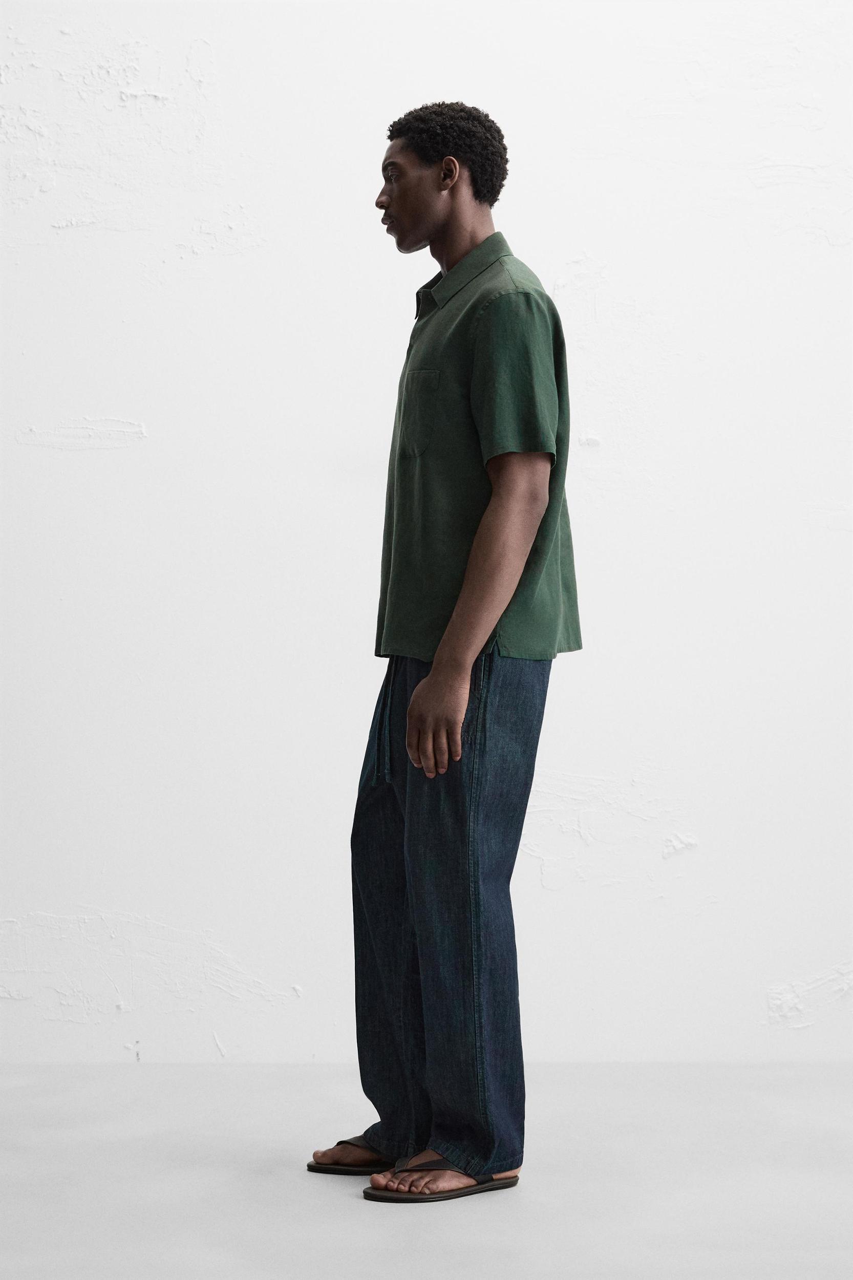 100% LINEN POLO SHIRT Product Image