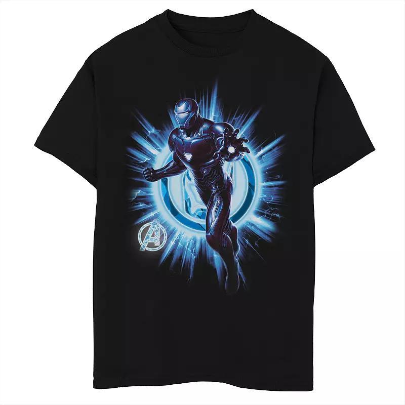 Boys 8-20 Marvel Avengers Endgame Iron Man Burst Graphic Tee, Boy's, Size: Large, Black Product Image