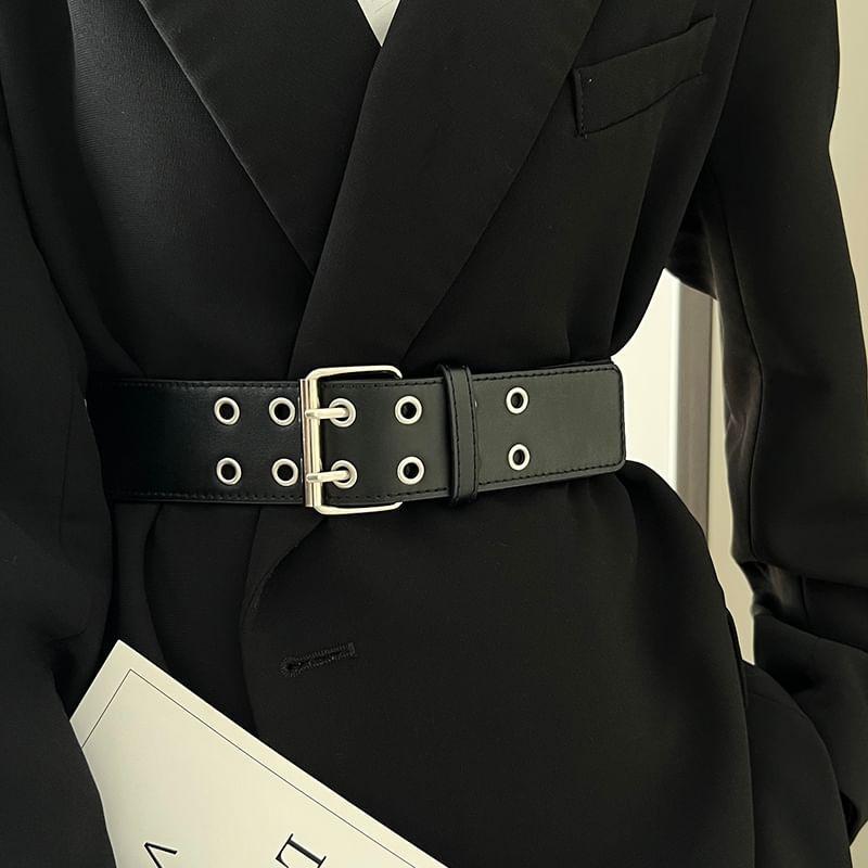 Grommet Faux Leather Belt Product Image