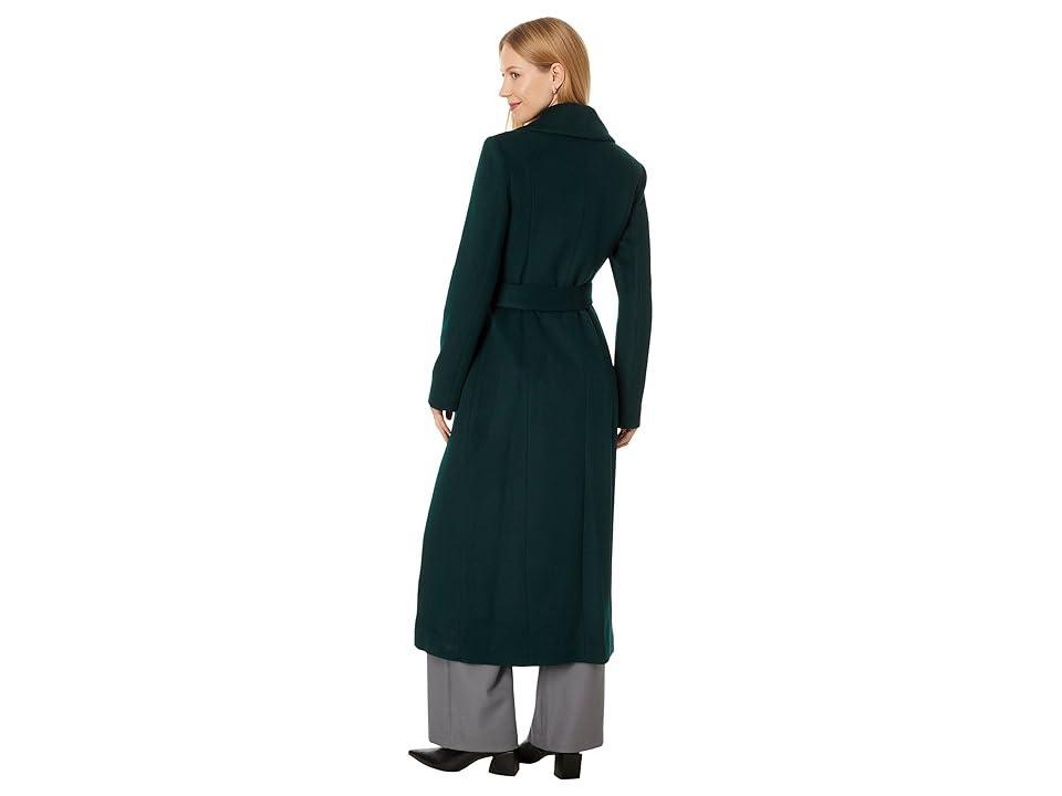 Cole Haan Wool Maxi Wrap Coat (Forest) Women's Coat Product Image